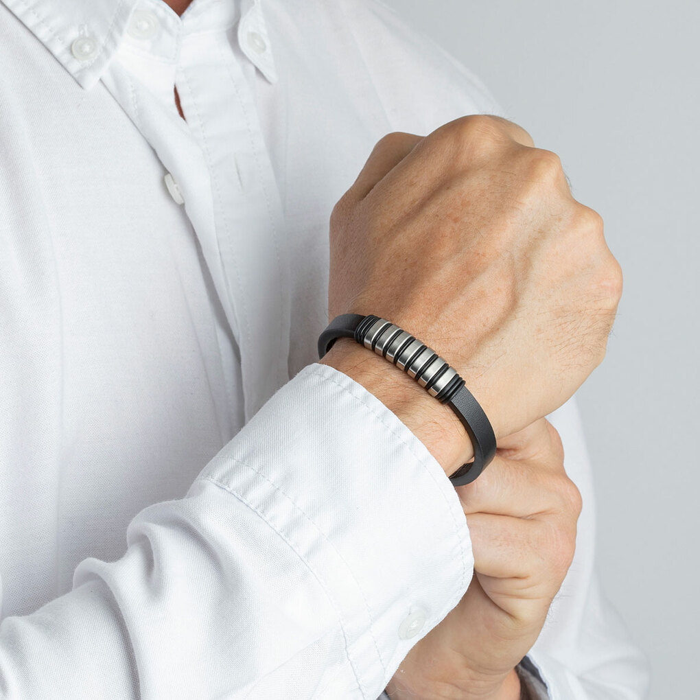 PULSEIRA LOTUS STYLE MEN IN BLACK LS1554-2/1 AÇO, HOMEM