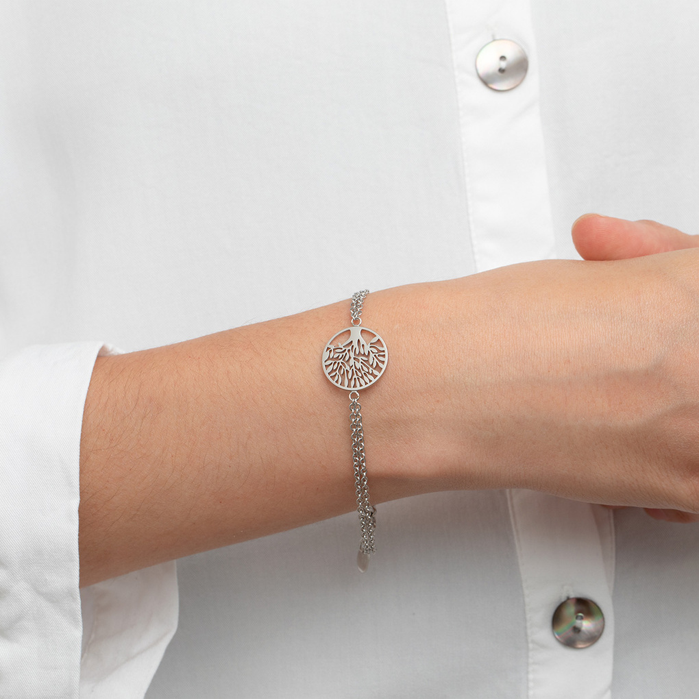 PULSERA ÁRBOL DE VIDA LOTUS STYLE RAINBOW LS1898-2/1 ACERO, MUJER