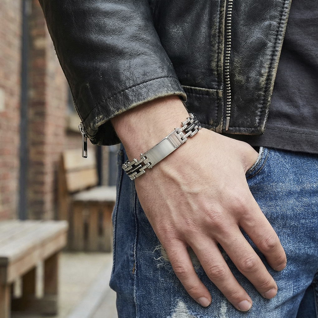 Lotus Style men's stainless steel bracelet Men In Black LS2264-2/1