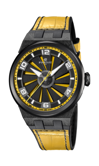 Perreletペルレ タービン カーボン ブラック エディションA4065/1 ペルレの「タービン カーボン ブラックエディション」がレギュラー