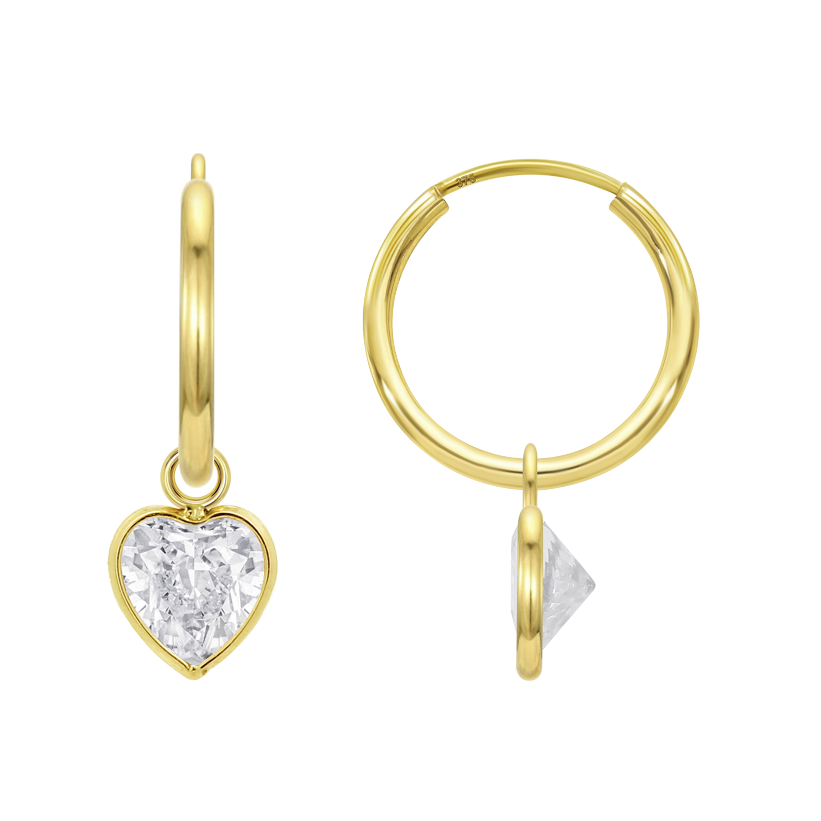 CIONDOLO, PENDENTE, CUORE INTAGLIATO IN RESINA 5X4.5 CM GIALLO - Ma