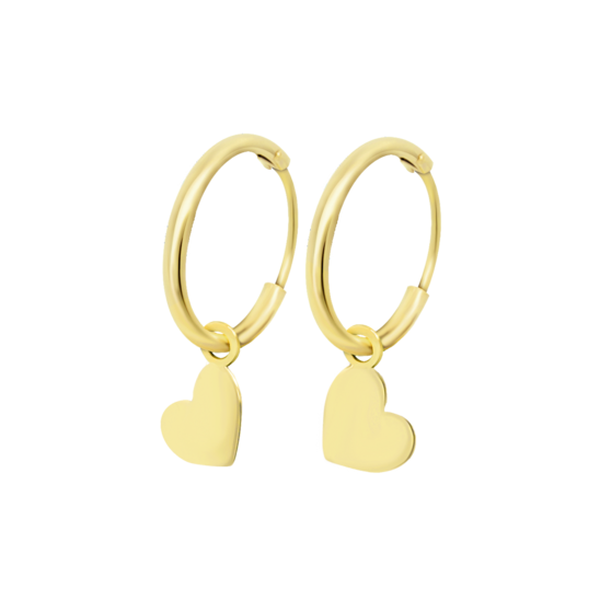 Pendientes Corazón Time Road Hin00008/12 Oro, Mujer