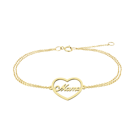 TIME ROAD WOMEN'S GOLD HEART BRACELET HIN00012/18