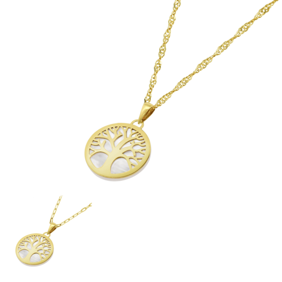 Collar Arbol Vida Time Road Hin00018/43 Oro, Mujer