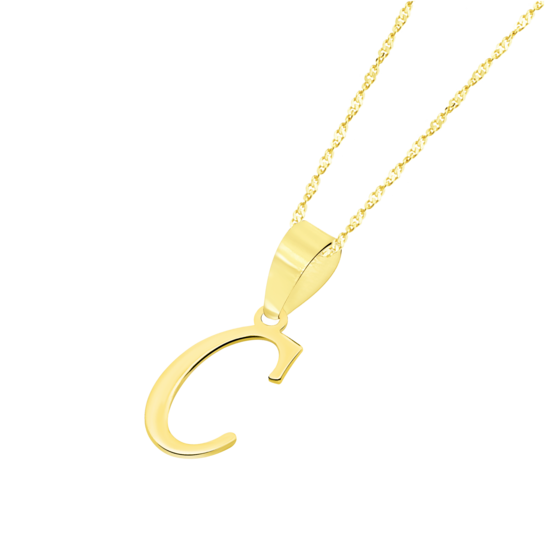 TIME ROAD WOMEN'S GOLD INITIALS NECKLACE HIN00022/C