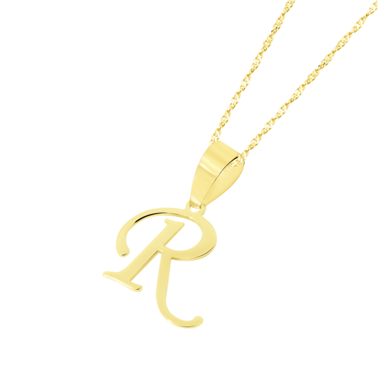TIME ROAD WOMEN'S GOLD INITIALS NECKLACE HIN00022/R