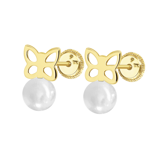 Pendientes De Bebé Mariposa Hin00036 Oro
