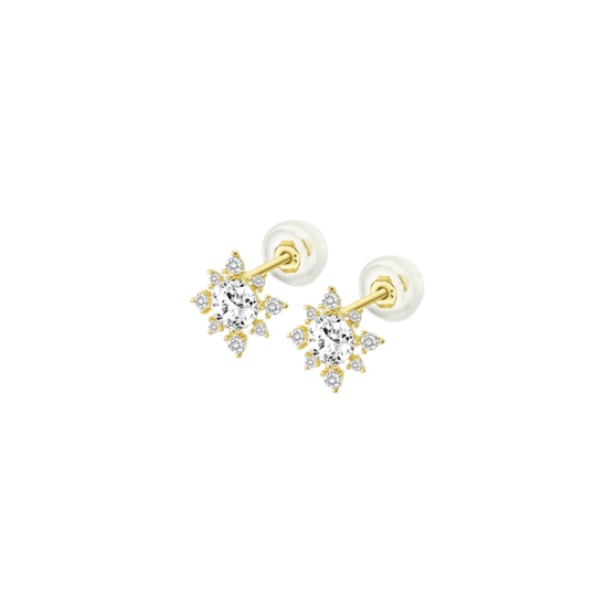Pendientes Time Road Hin00127 Oro, Mujer