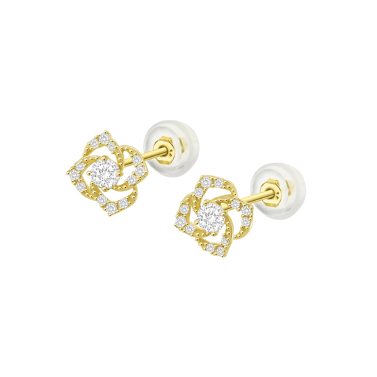 Pendientes Time Road Hin00157 Oro, Mujer