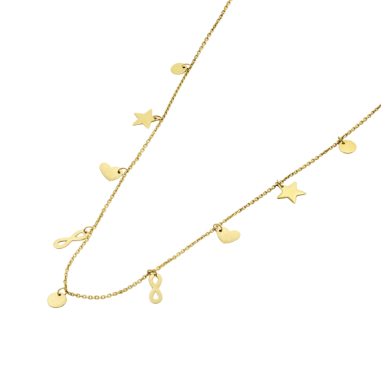 Collar Time Road Hin00192/45 Oro, Mujer