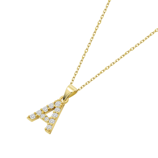 TIME ROAD WOMEN'S GOLD INITIALS NECKLACE HIN00194/A
