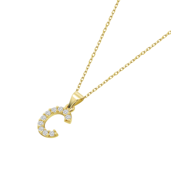 TIME ROAD WOMEN'S GOLD INITIALS NECKLACE HIN00194/C
