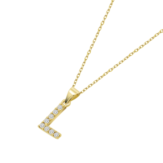 Collar Iniciales Time Road Hin00194/l Oro, Mujer