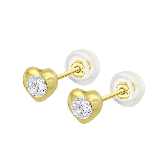 Pendientes Corazón Time Road Hin00198/6 Oro, Mujer