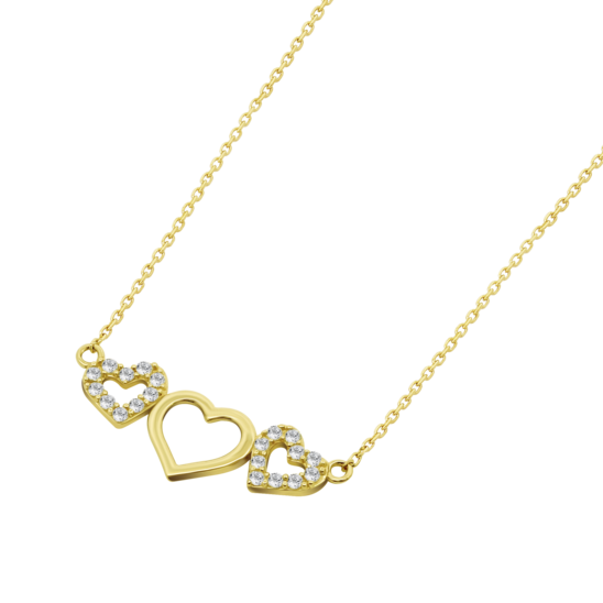 Collar Corazón Time Road Hin00263/45 Oro, Mujer