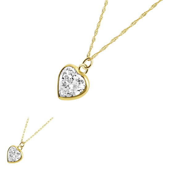 Collar Corazón Time Road Hin00280/45 Oro, Mujer