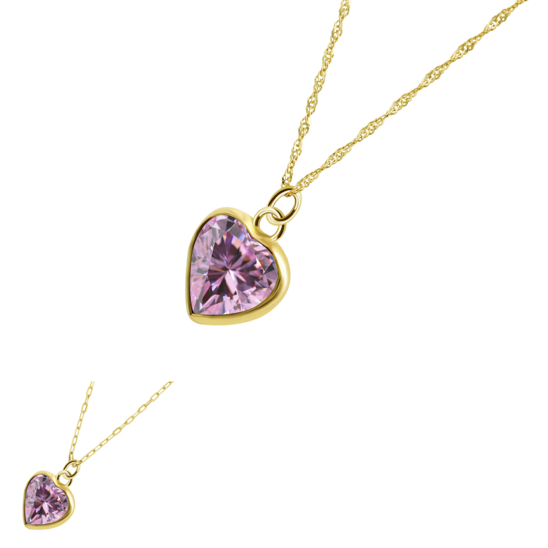 Collar Corazón Time Road Hin00281/45 Oro, Mujer