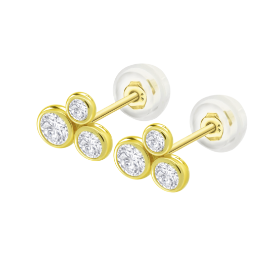 Pendientes Time Road Hin00291 Oro, Mujer
