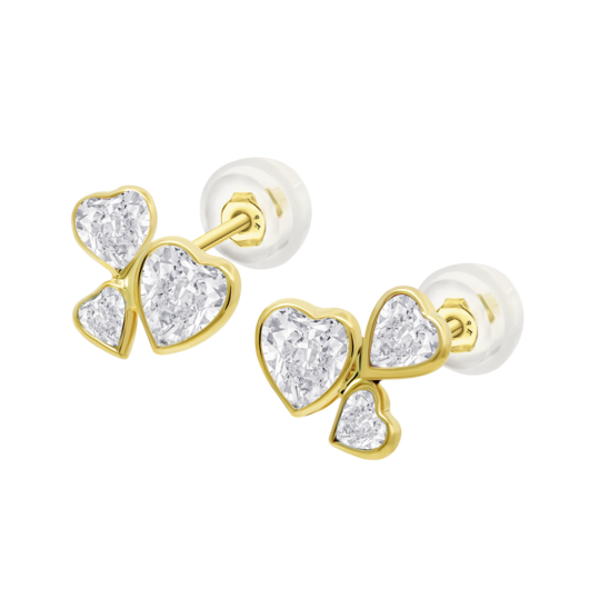 Pendientes Corazón Time Road Hin00328 Oro, Mujer