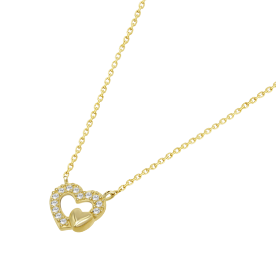 Collar Corazón Time Road Hin00404/43 Oro, Mujer