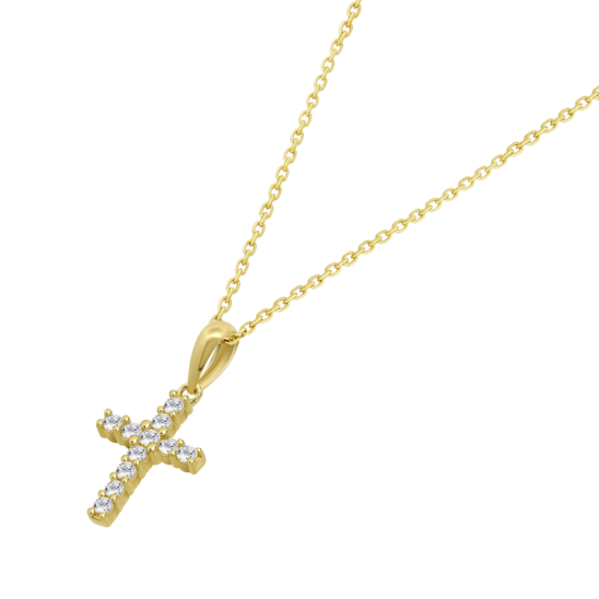 Collar Cruz Time Road Hin00407/43 Oro, Mujer
