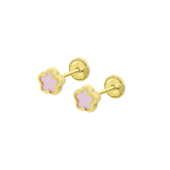 Pendientes Flor Time Road Hin00495/4 Oro, Mujer