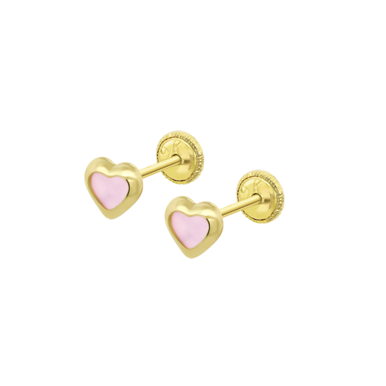 Pendientes Corazón Time Road Hin00496/4 Oro, Mujer