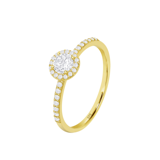 Anillo Solitario Time Road Hin00504/12 Oro 9k De 375 Ml, Mujer