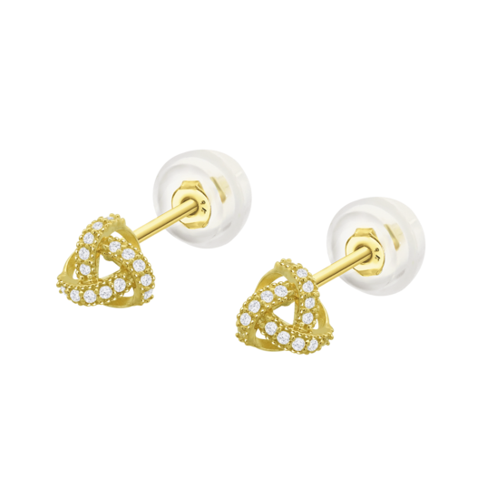 Pendientes Geométrico Time Road Hin00507 Oro 9k De 375 Ml, Mujer