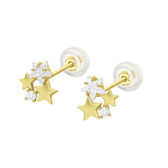 Pendientes Estrella Time Road Hin00521 Oro 9k De 375 Ml, Mujer