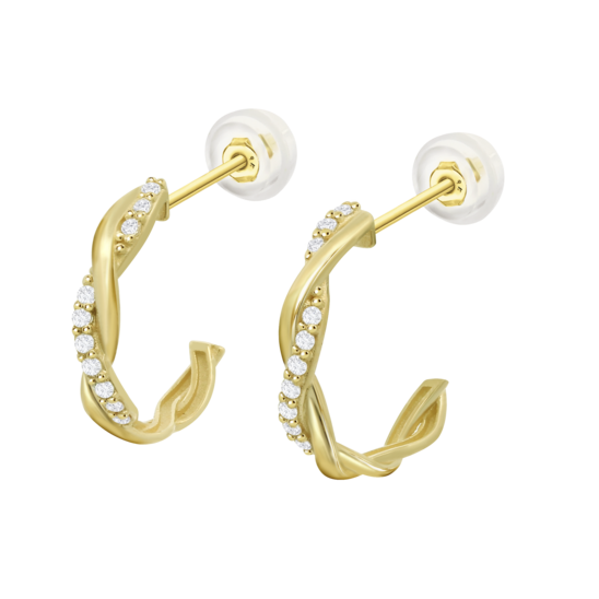 Pendientes Infinito Time Road Hin00539 Oro 9k De 375 Ml, Mujer