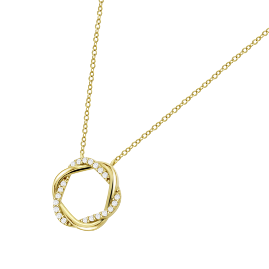 Collar Infinito Time Road Hin00541/45 Oro 9k De 375 Ml, Mujer