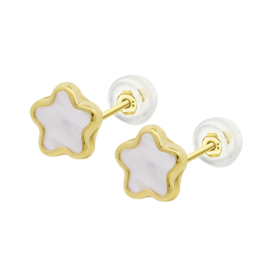 Pendientes De Bebé Flor Lg00032/8 Oro