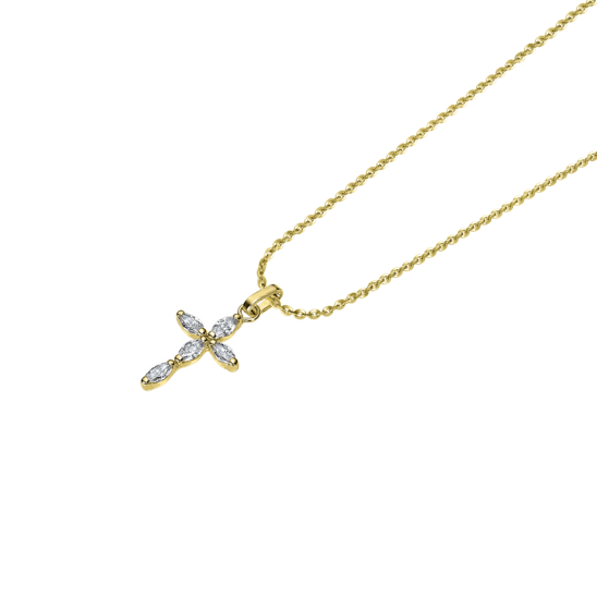 Collar Cruz Time Road Lg00307/43 Oro, Mujer
