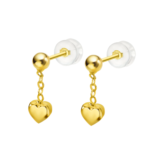 Pendientes Corazón Time Road Lu00037 Oro, Mujer