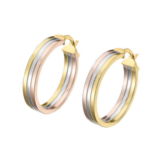 Pendientes Time Road Os00013/25 Oro 9k De 375 Ml, Mujer