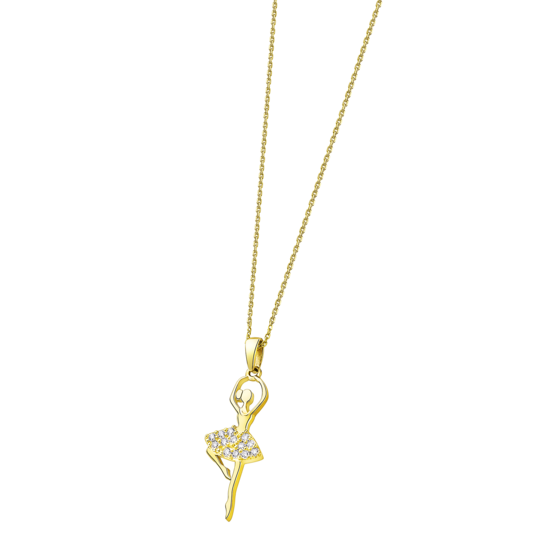 TIME ROAD WOMEN'S 9K GOLD NECKLACE VG00076/43