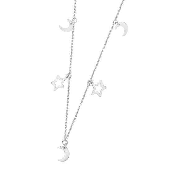 COLLIER LUNE TIME ROAD WS03031/45 ARGENT FEMME