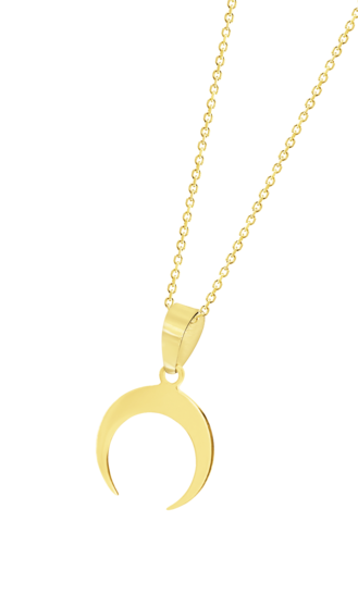 TIME ROAD WOMEN'S GOLD MOON NECKLACE HIN00014/43