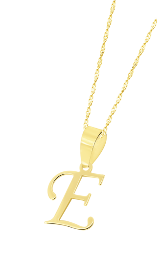 TIME ROAD WOMEN'S GOLD INITIALS NECKLACE HIN00022/E