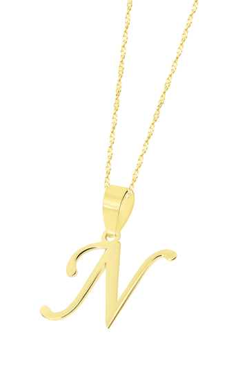 TIME ROAD WOMEN'S GOLD INITIALS NECKLACE HIN00022/N