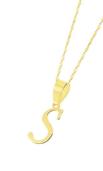 TIME ROAD WOMEN'S GOLD INITIALS NECKLACE HIN00022/S