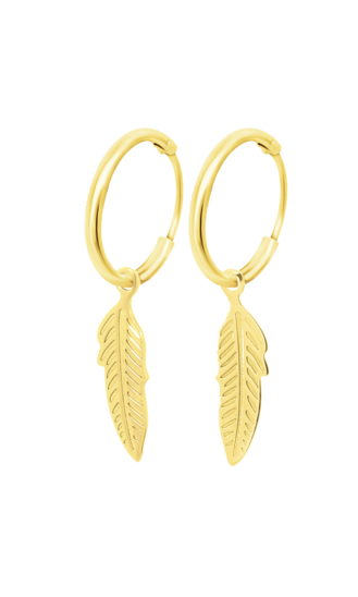 BOUCLES-DOREILLES PLUME TIME ROAD HIN00032/12 OR FEMME
