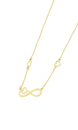 TIME ROAD WOMEN'S GOLD INFINITY NECKLACE HIN00042/43