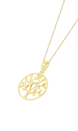 TIME ROAD WOMEN'S GOLD TREE OF LIFE NECKLACE HIN00048/43