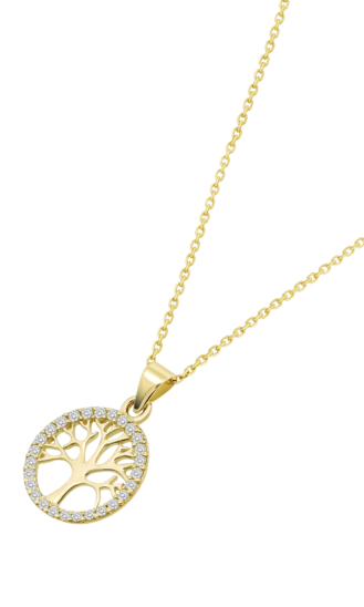 TIME ROAD WOMEN'S GOLD TREE OF LIFE NECKLACE HIN00167/45