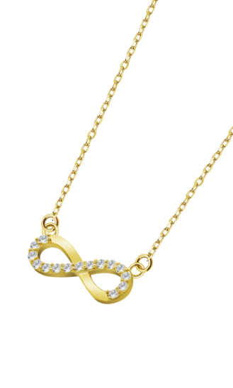 TIME ROAD WOMEN'S GOLD INFINITY NECKLACE HIN00256/45
