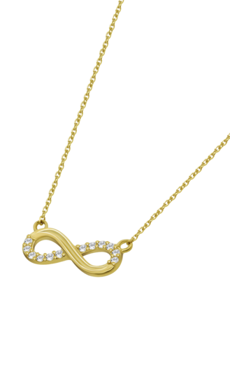 TIME ROAD WOMEN'S GOLD INFINITY NECKLACE HIN00260/45