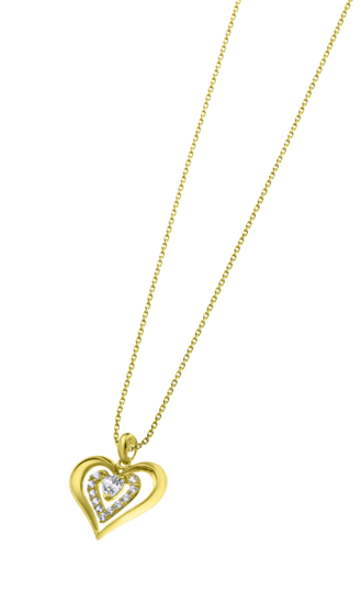 COLLIER COEUR TIME ROAD IC00303/43 OR 9K FEMME