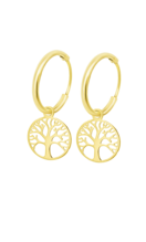 TIME ROAD WOMEN'S GOLD TREE OF LIFE EARRINGS HIN00006/12